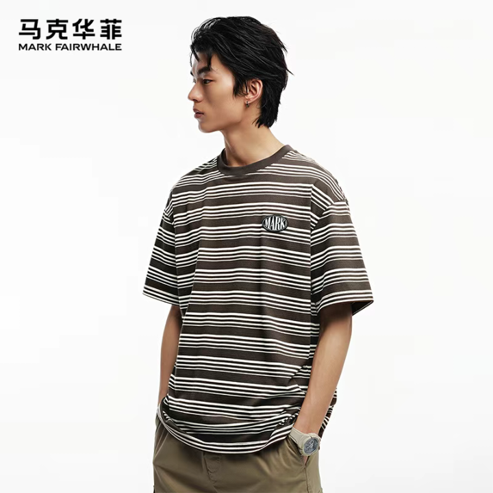 Men's Loose Fit Striped T-Shirt