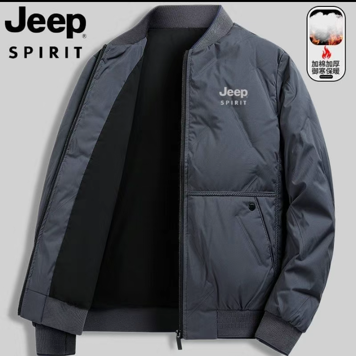 Jeep Spirit Men's Winter Quilted Baseball Jacket