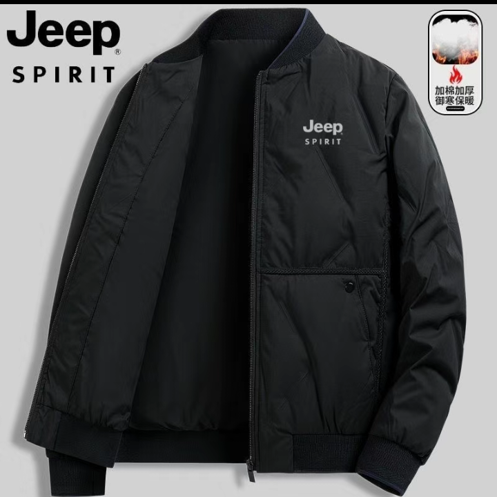 Jeep Spirit Men's Winter Quilted Baseball Jacket